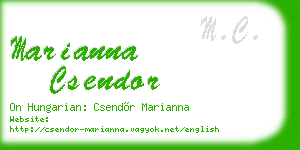 marianna csendor business card